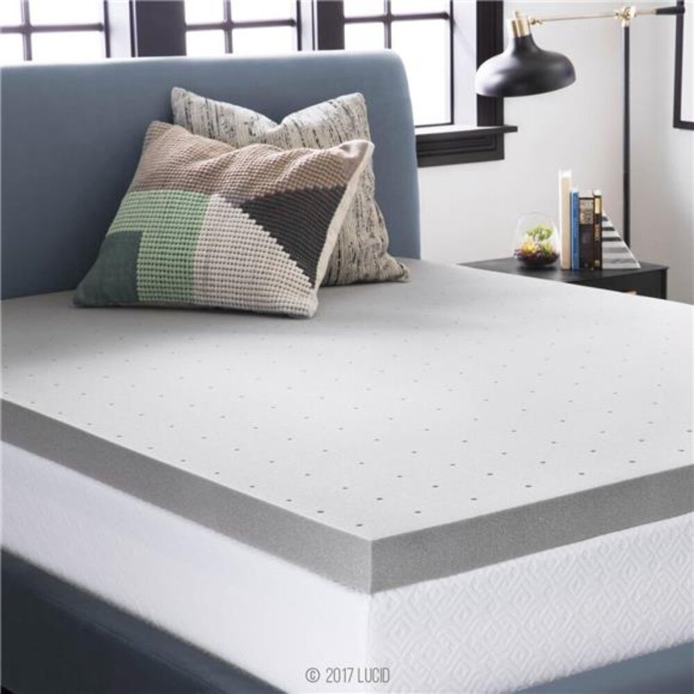 3 Inch Ventilated Bamboo Charcoal Memory Foam Mattress Topper - Twin XL